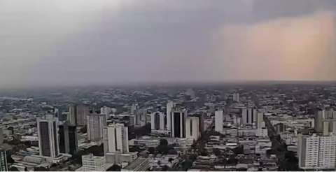 Imagens mostram evolução do temporal que amenizou a seca em Campo Grande