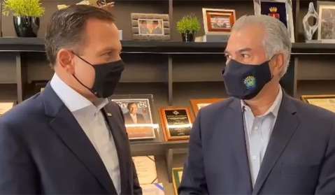 Reinaldo e Doria discutem uso da CoronaVac para imunizar popula&ccedil;&atilde;o de MS