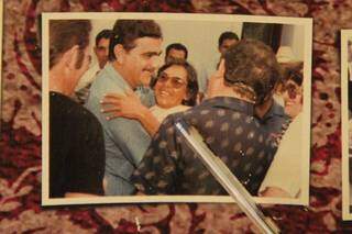 &#34;Vó Magóia&#34; sempre foi muito festeira. Na foto, até dançou com o ex-governador Pedrossian (Foto: Marcos Maluf)