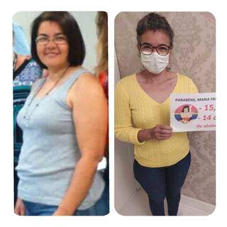 Antes e depois de Maria Francisca servem de inspiração: funcionária pública perdeu 20 quilos com a Magrass. (Foto: Divulgação)
