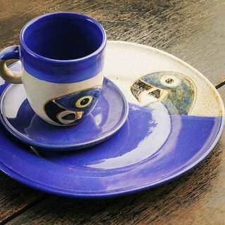 Arara azul foi representada neste conjunto de café da manhã (Foto: Reprodução/Instagram)