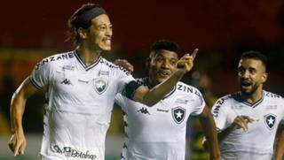 Honda celebra gol marcado após vacilo de Luan Polli (Foto: Divulgação/Botafogo)