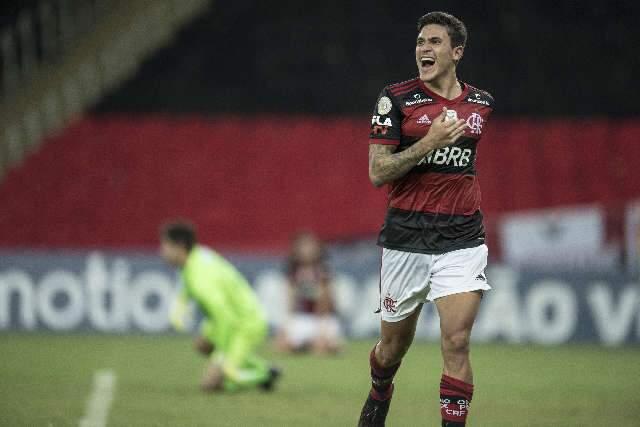 Pedro marca no &uacute;ltimo instante e garante vit&oacute;ria do Flamengo sobre o Goi&aacute;s