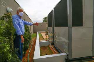 Sistema de ar-condicionado a gás natural apresentando pelo presidente da MSGás (Foto: Edemir Rodrigues)