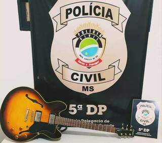 Instrumento foi levado para 5ª Delegacia de Polícia na Capital. (Foto: Divulgação | Polícia Civil)