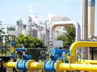 Gás natural é fonte energética de várias indústrias, como por exemplo a Eldorado Celuso, em Três Lagoas (Foto: MSGás/Divulgação)