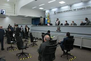 Sessão na Câmara Municipal de Campo Grande, em julho deste ano (Foto: Divulgação - CMCG)