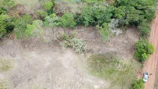 Área degradada foi registrada por drones da Polícia Militar Ambiental. (Foto: Divulgação/PM)