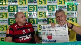 Candidato impugnado tem &ldquo;piti&rdquo; ao vivo e rasga exemplar de jornal