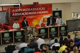 Debate entre candidatos na Fetems acontece tradicionalmente em todas as eleições (Foto: Arquivo/Campo Grande News)