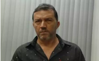 Everaldo Monteiro de Assis durante depoimento ao Gaeco, na primeira fase da Omertà. (Foto: Reprodução de vídeo)