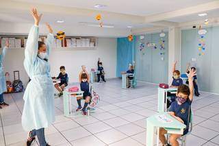 Educação Infantil das escolas privadas voltou com as aulas presenciais em 21 de setembro. (Foto: Henrique Kawaminami/Arquivo)
