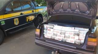 Contrabandista &eacute; preso com celulares e 20 mil ma&ccedil;os de cigarros em persegui&ccedil;&atilde;o 