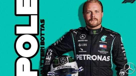 Bottas desbanca Hamilton na &uacute;ltima volta em &Iacute;mola e fatura 4&ordf; pole em 2020