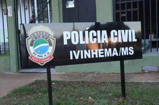 Delegacia de Polícia Civil de Ivinhema, onde caso é investigado (Foto: Ivi Notícias) 