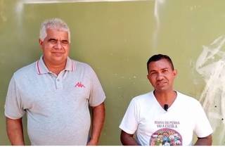 Candidato a vereador Rogério de Souza (PDT) e o servidor Marcílio Caetano da Silva (Foto: Reprodução)