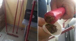 M&atilde;e &eacute; presa ao levar droga dentro de cabos de vassouras para filho em pres&iacute;dio
