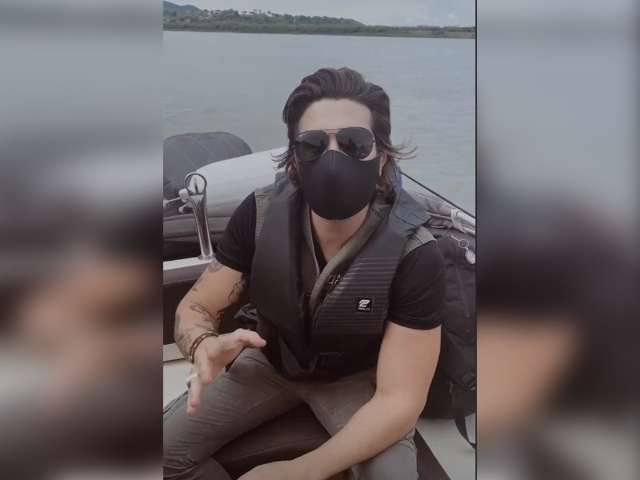Luan Santana visita Pantanal para mostrar palco de live e destrui&ccedil;&otilde;es