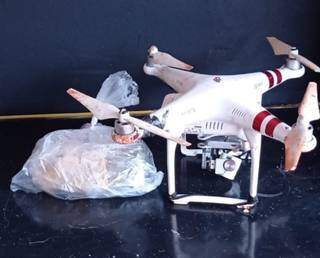 Drone transportando drogas &eacute; abatido sobrevoando maior pres&iacute;dio de MS