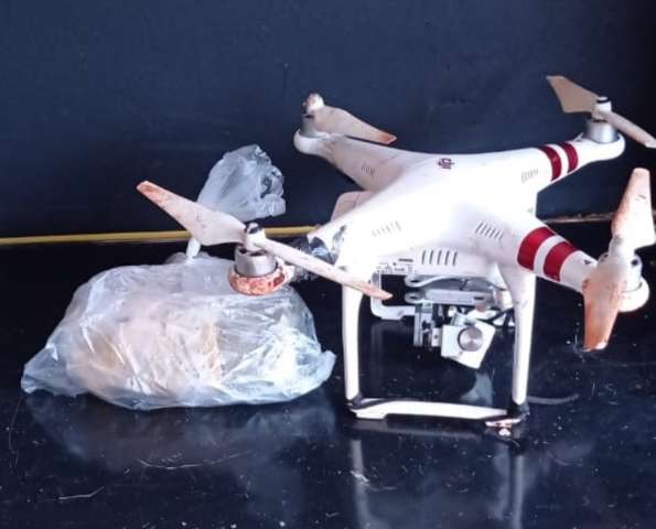 Drone transportando drogas &eacute; abatido sobrevoando maior pres&iacute;dio de MS