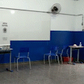 Local de votação, escola tem alagamento e goteira em sala de aula