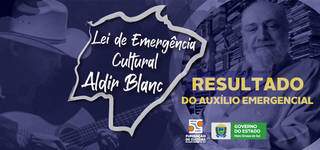 Banner do resultado do auxílio emergencial da Lei Aldir Blanc (Foto: Divulgação/FCMS)