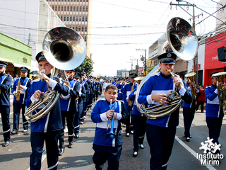 Banda do Instituto Mirim no desfile de 26 de Agosto do ano passado. (Foto: Divulgação)