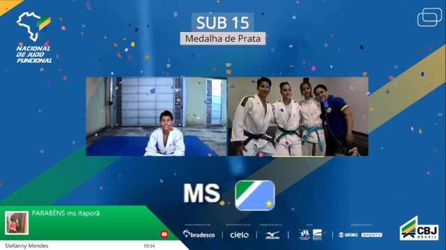 MS conquista tr&ecirc;s medalhas em campeonato nacional de jud&ocirc; funcional