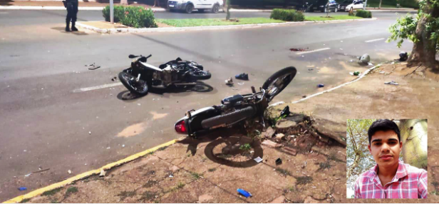 Colis&atilde;o entre duas motos termina com morte de jovem de 20 anos 