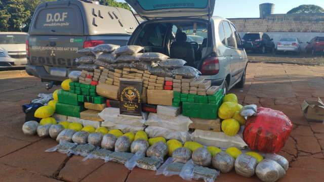 Traficante &eacute; preso com mais de 600 kg de droga na MS-156