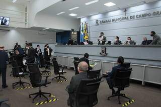 Plenário da Câmara Municipal em julho deste ano (Foto: Divulgação - CMCG)