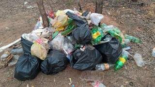 Lixo recolhido na Cascalheira (Foto: Arquivo Pessoal)