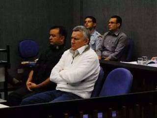 Ex-major da PM em julgamento realizado em 2011, no Mato Grosso do Sul (Foto: Francisco Junior/Arquivo)