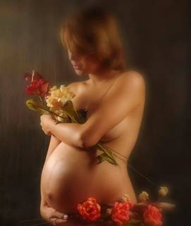 Ensaio de mulher grávida na década de 90 (Foto: Bolivar Porto)
