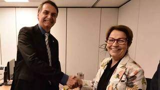 Presidente Jair Bolsonaro com a ministra da Agricultura, Tereza Cristina, em 2019 (Foto: Divulgação/Rafael Carvalho/Equipe de transição)
