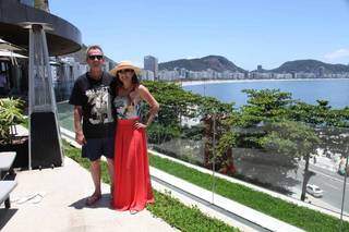 Zelir e Fátima Maggioni no Hotel Fairmont, em Copacabana. (Foto: Arquivo Pessoal)