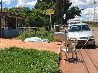 Vítima morreu antes da chegada do socorro (Foto: Mirian Machado)
