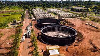 Novos reatores são uma das maiores ações da Águas Guariroba direcionada à ampliação dos serviços de tratamento de esgoto na Capital. (Foto: Divulgação)