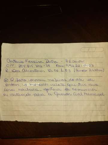 Guardas municipais compram cesta b&aacute;sica para idoso que teve a casa furtada