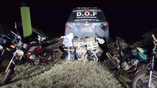 Carregadas com fardos de maconha, tr&ecirc;s motocicletas s&atilde;o apreendidas
