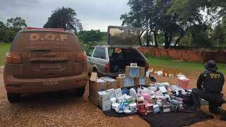 Carro &eacute; apreendido com produtos contrabandeados avaliados em mais de R$ 250 mil