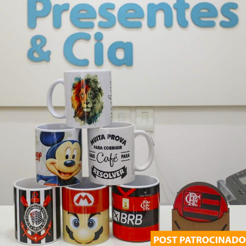 Caneca personalizada a R$ 35 é dica de Natal da Presentes & Cia