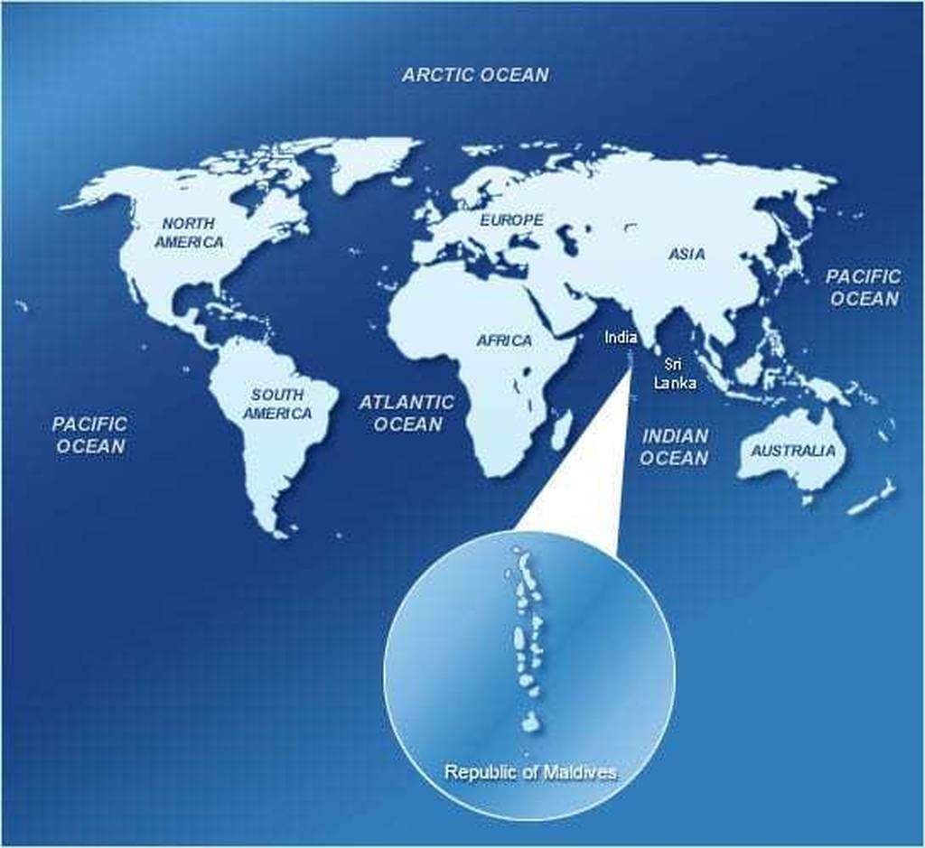 где находится мальдивские острова на карте мира