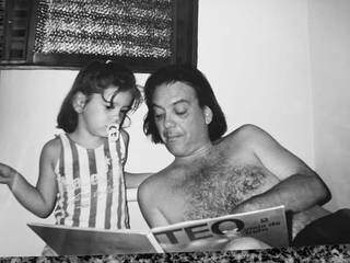 Guilherme e a filha Anahí ainda criança (Foto: Arquivo Pessoal)