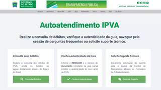 Dúvidas podem ser esclarecidas no Portal de Autoatendimento do IPVA (Reprodução)