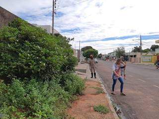 Moradores saem correndo com fuga de quati no Bairro Taveirópolis. (Foto: Ana Beatriz Rodrigues)