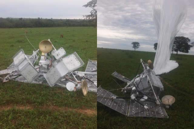 Sat&eacute;lite do Google cai em fazenda a 15 quil&ocirc;metros de Para&iacute;so das &Aacute;guas
