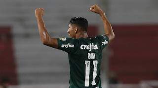 Atacante Rony celebra gol marcado sobre o River no primeiro jogo (Foto: Divulgação)