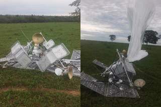 Primeiro equipamento &#34;caiu&#34; dia 7 de janeiro em Paraíso das Águas. (Foto: BNC Notícias)