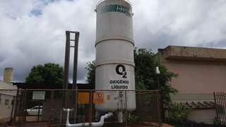 Tanque de oxigênio no Hospital Universitário de MS (Foto: Divulgação/Humap)